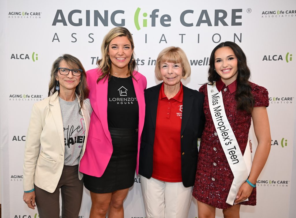 Madeline Grace Asbell with Connie T. Siskowski, Jodi O’Donnell-Ames, and Patti LaFleur at the Aging Life Care Association annual conference in Austin following a panel on Caregiving Youth.
